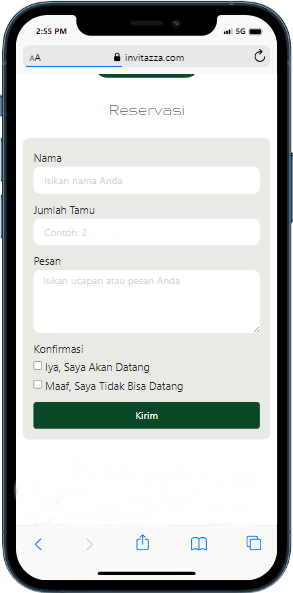 form kehadiran reservasi terintegrasi google sheet
