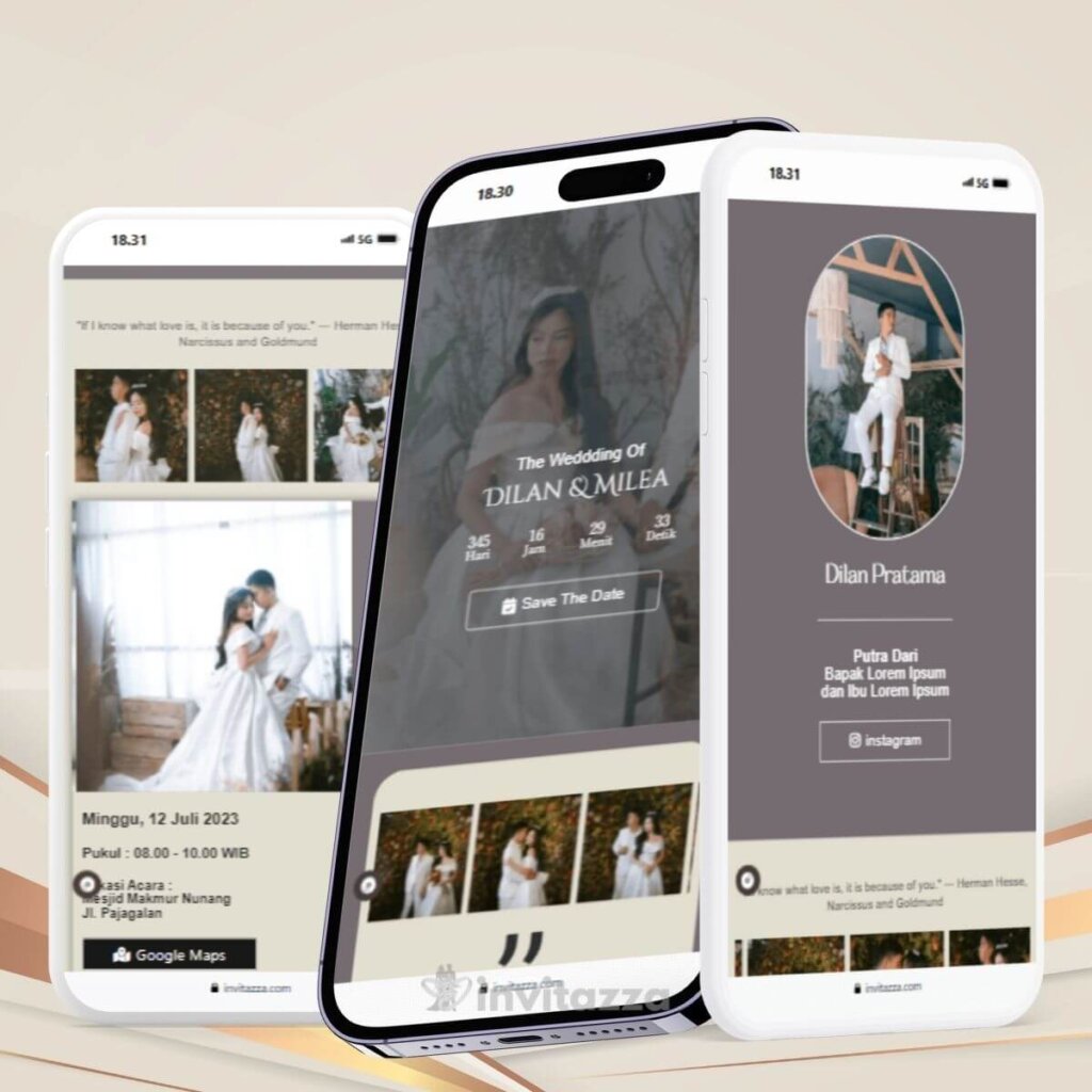 undangan pernikahan digital online luxury